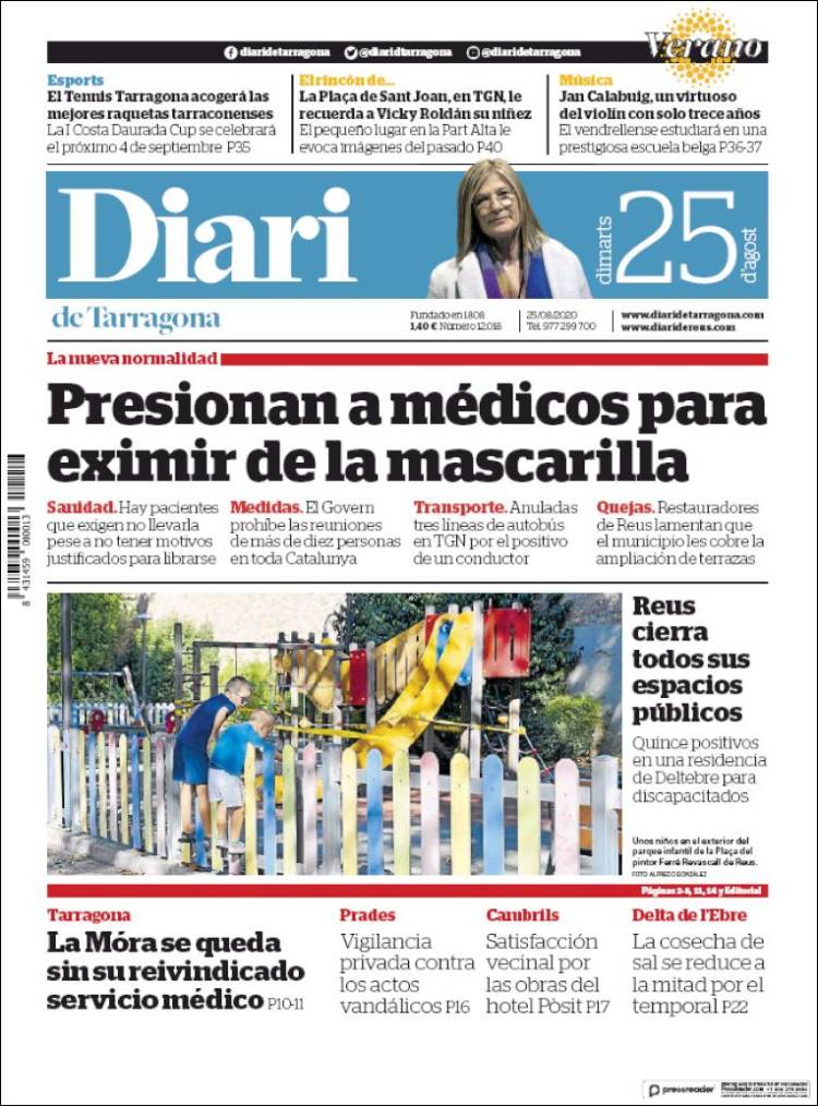 Portada de Diari de Tarragona (Espa&ntilde;a)