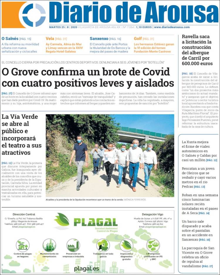 Portada de Diario de Arousa (Espa&ntilde;a)