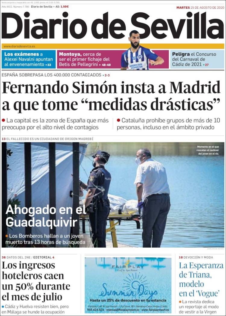 Portada de Diario de Sevilla (Espa&ntilde;a)