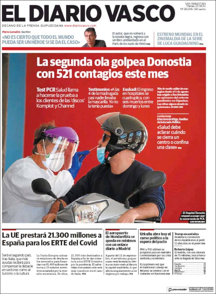 Portada de Diario Vasco (Espa&ntilde;a)