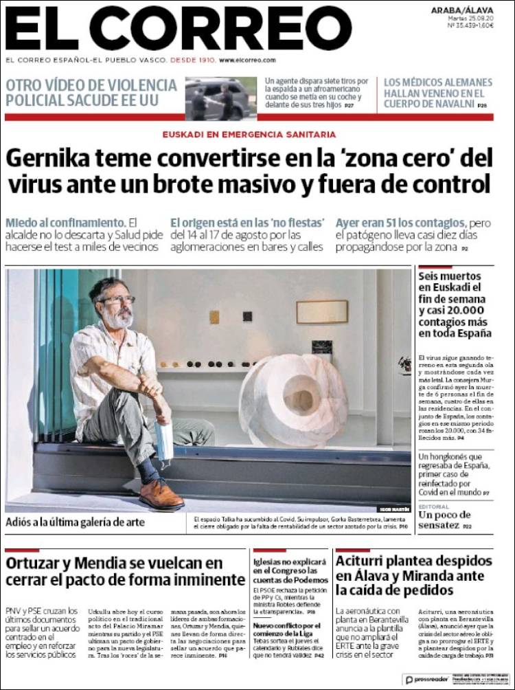 Portada de El Correo - Álava (Espa&ntilde;a)