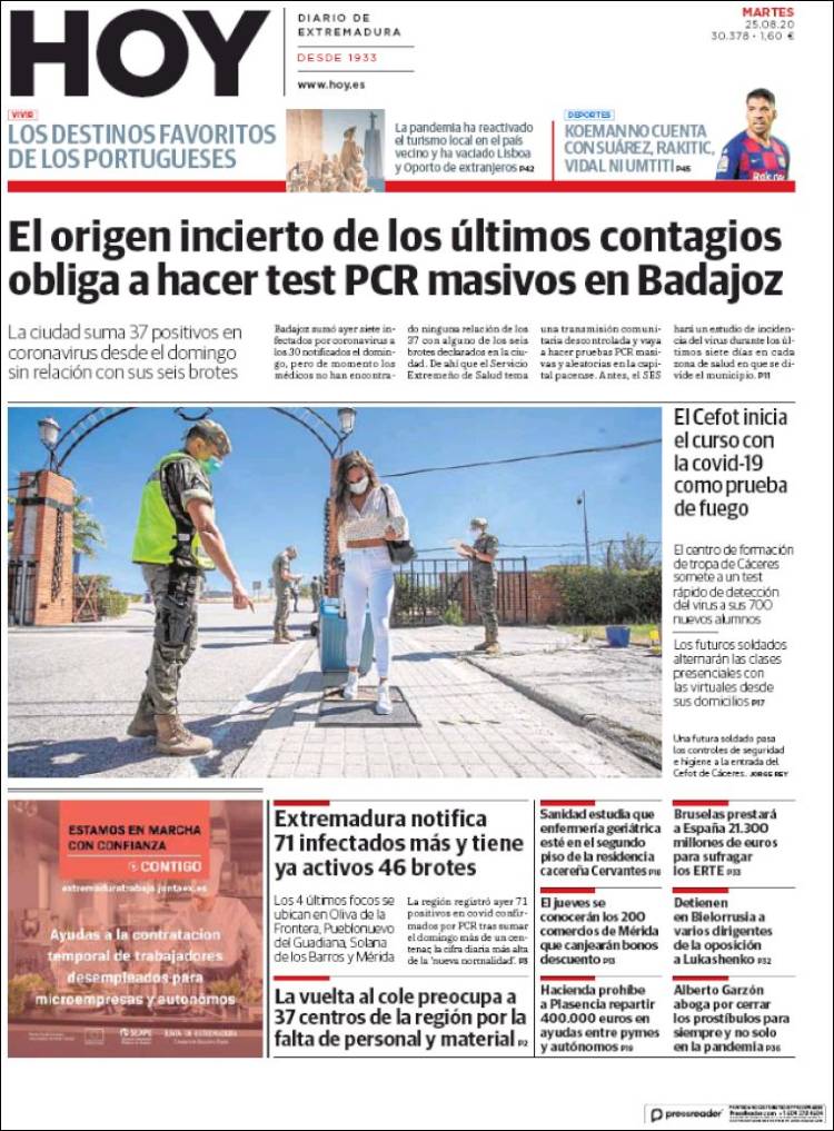 Portada de Hoy - Caceres (Espa&ntilde;a)