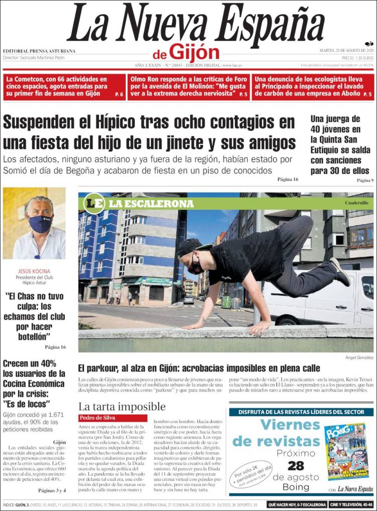 Portada de La Nueva España - Gijón (Espa&ntilde;a)