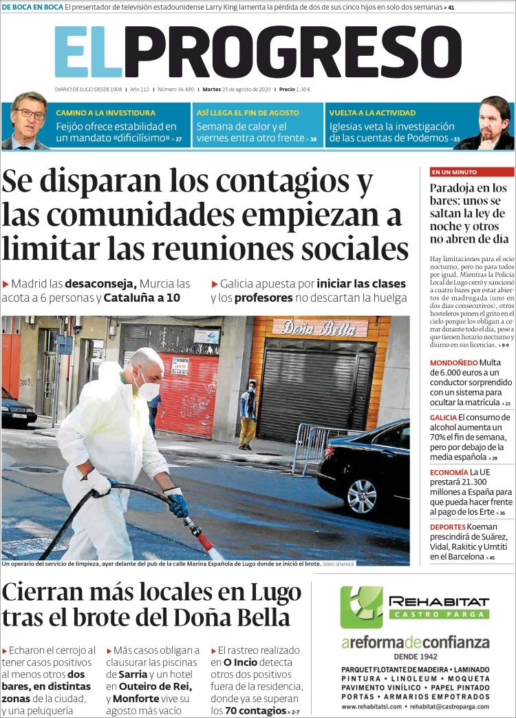 Portada de El Progreso (Espa&ntilde;a)