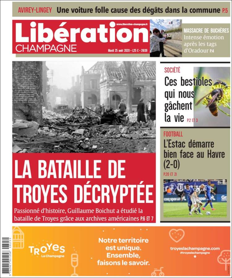 Portada de Libération Champagne (Francia)