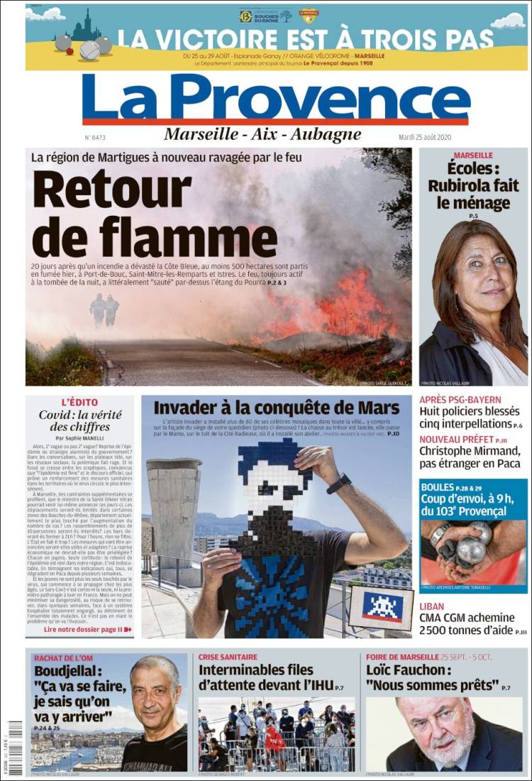 Portada de La Provence (Francia)