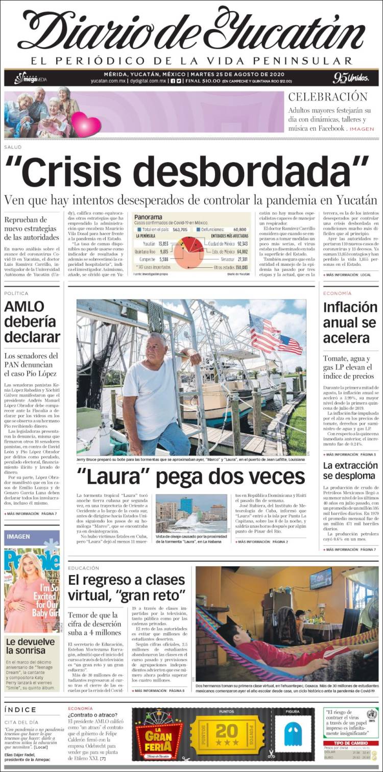 Portada de Diario de Yucatán (M&eacute;xico)