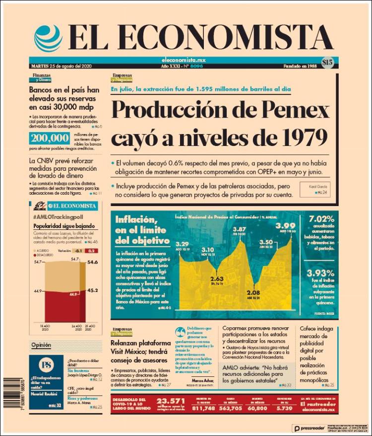 Portada de El Economista (M&eacute;xico)