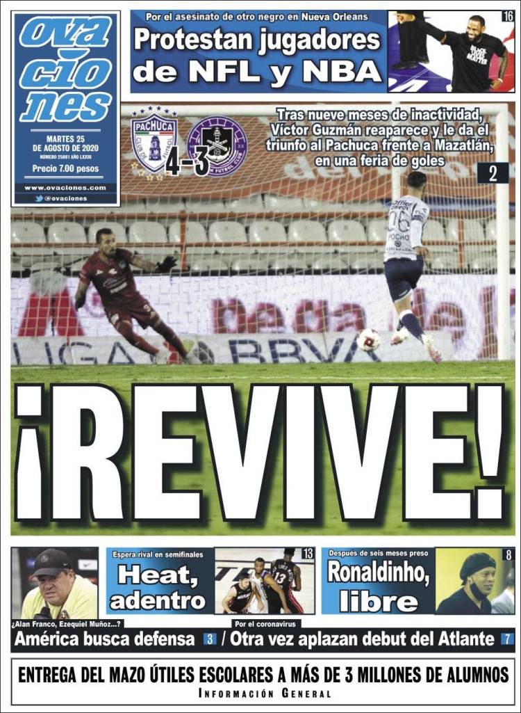 Portada de Ovaciones (M&eacute;xico)