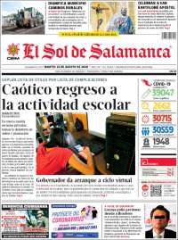 Portada de El Sol de Salamanca (M&eacute;xico)