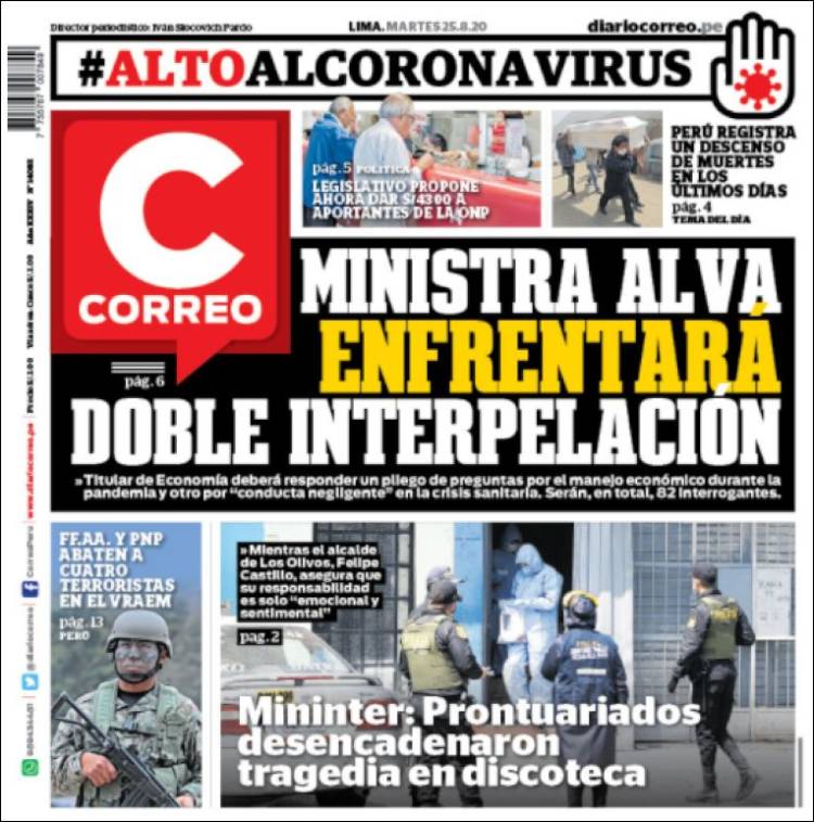 Portada de Diario Correo (Per&uacute;)