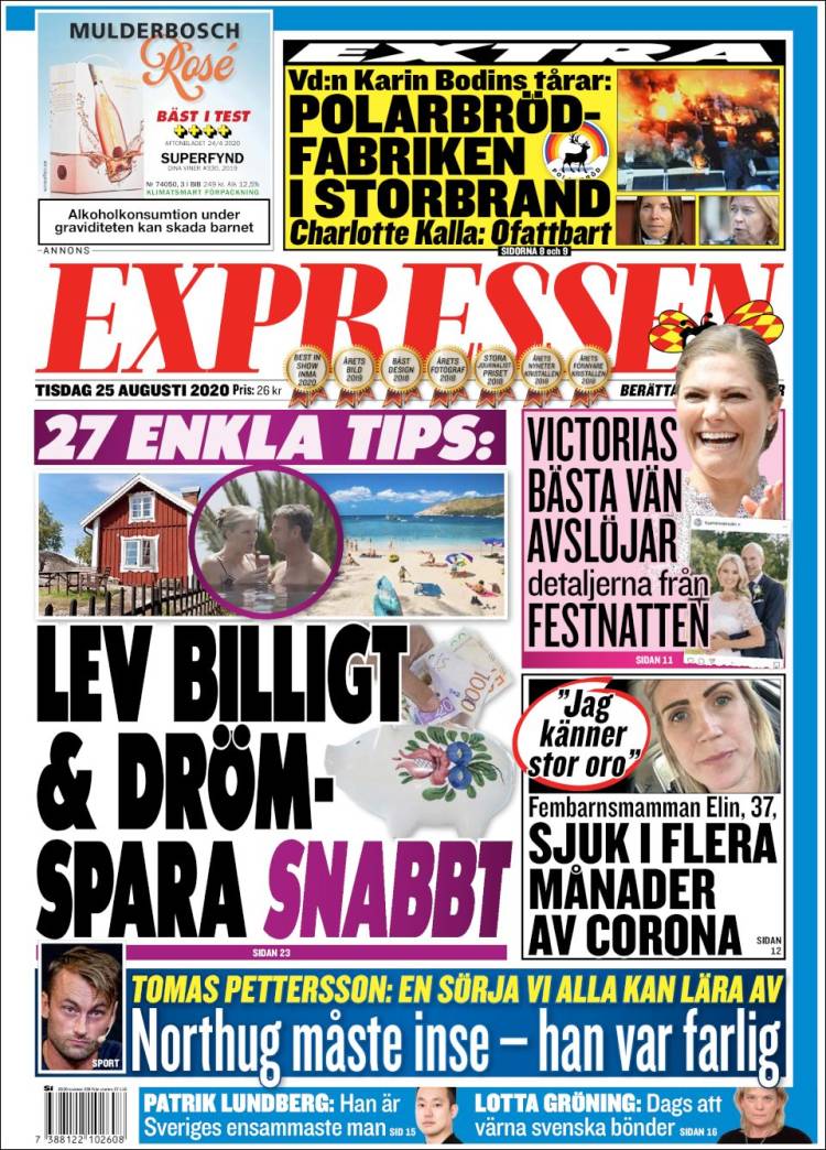 Portada de Expressen (Suecia)