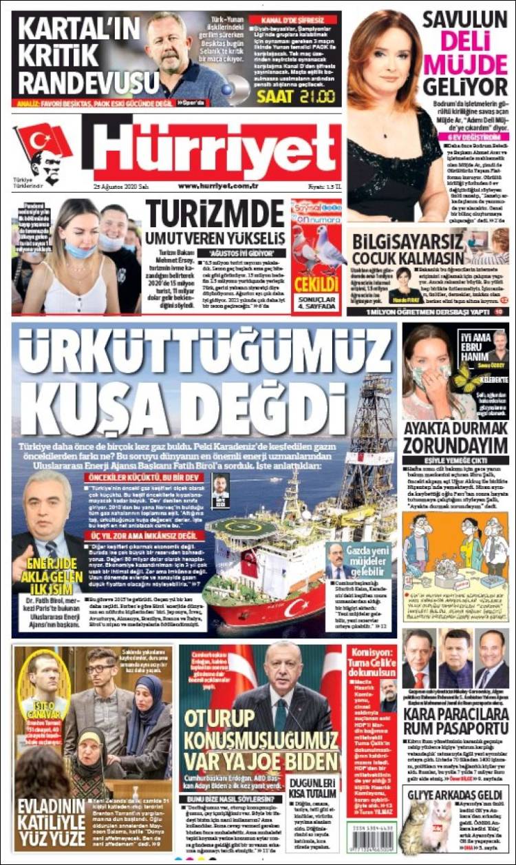 Portada de Hürriyet (Turqu&iacute;a)
