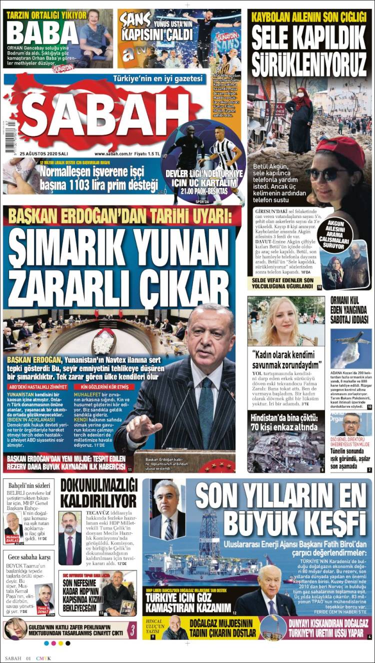 Portada de Sabah (Turqu&iacute;a)