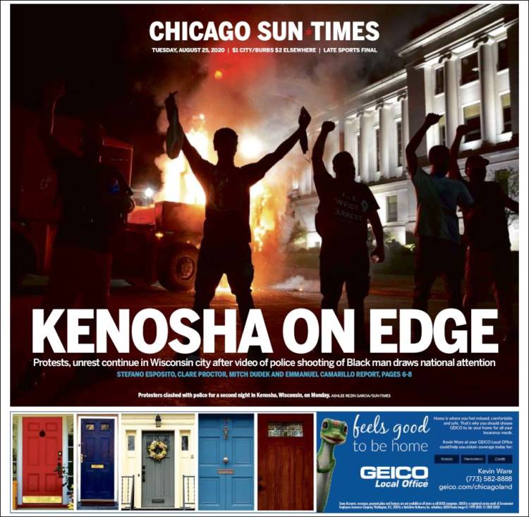 Portada de Chicago Sun-Times (USA)