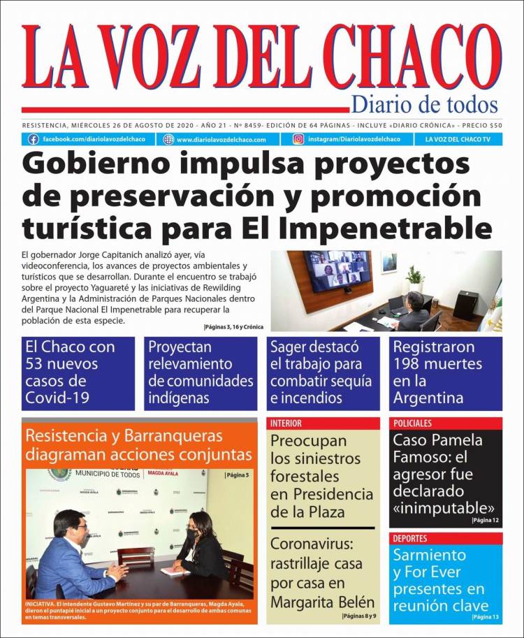 Portada de La Voz del Chaco (Argentina)