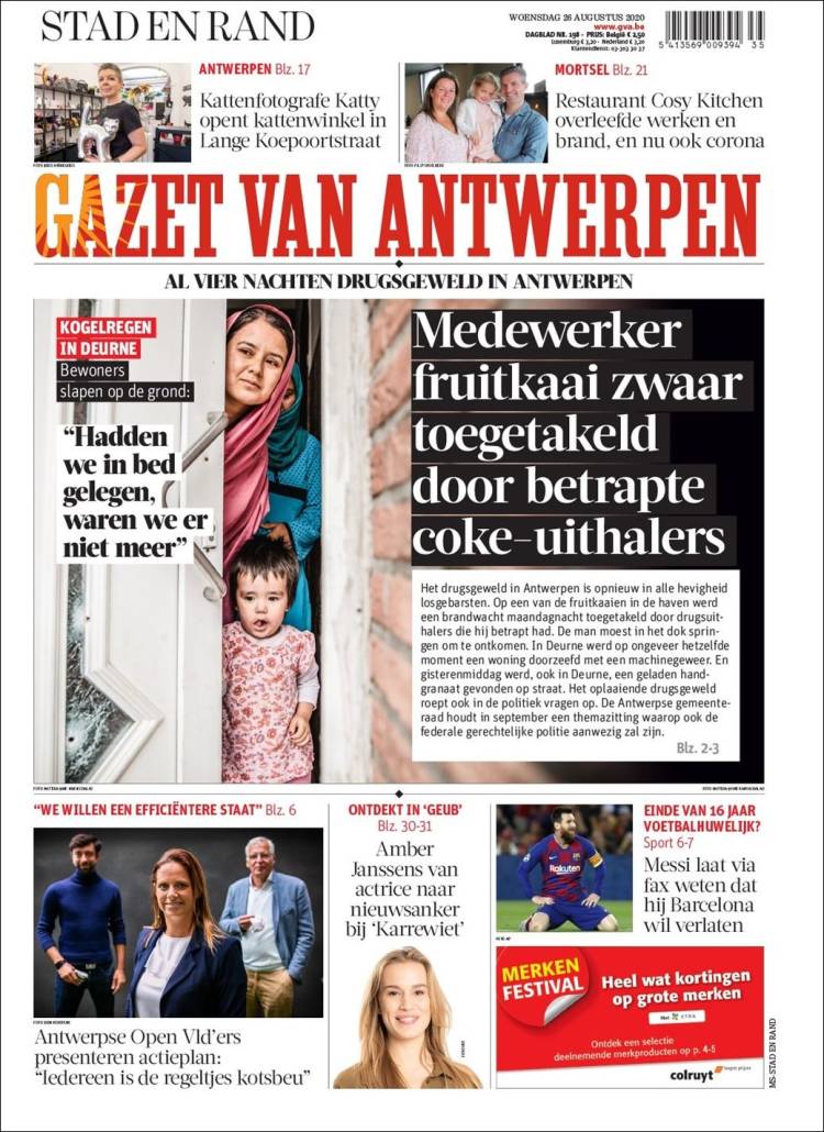 Portada de Gazet van Antwerpen (B&eacute;lgica)