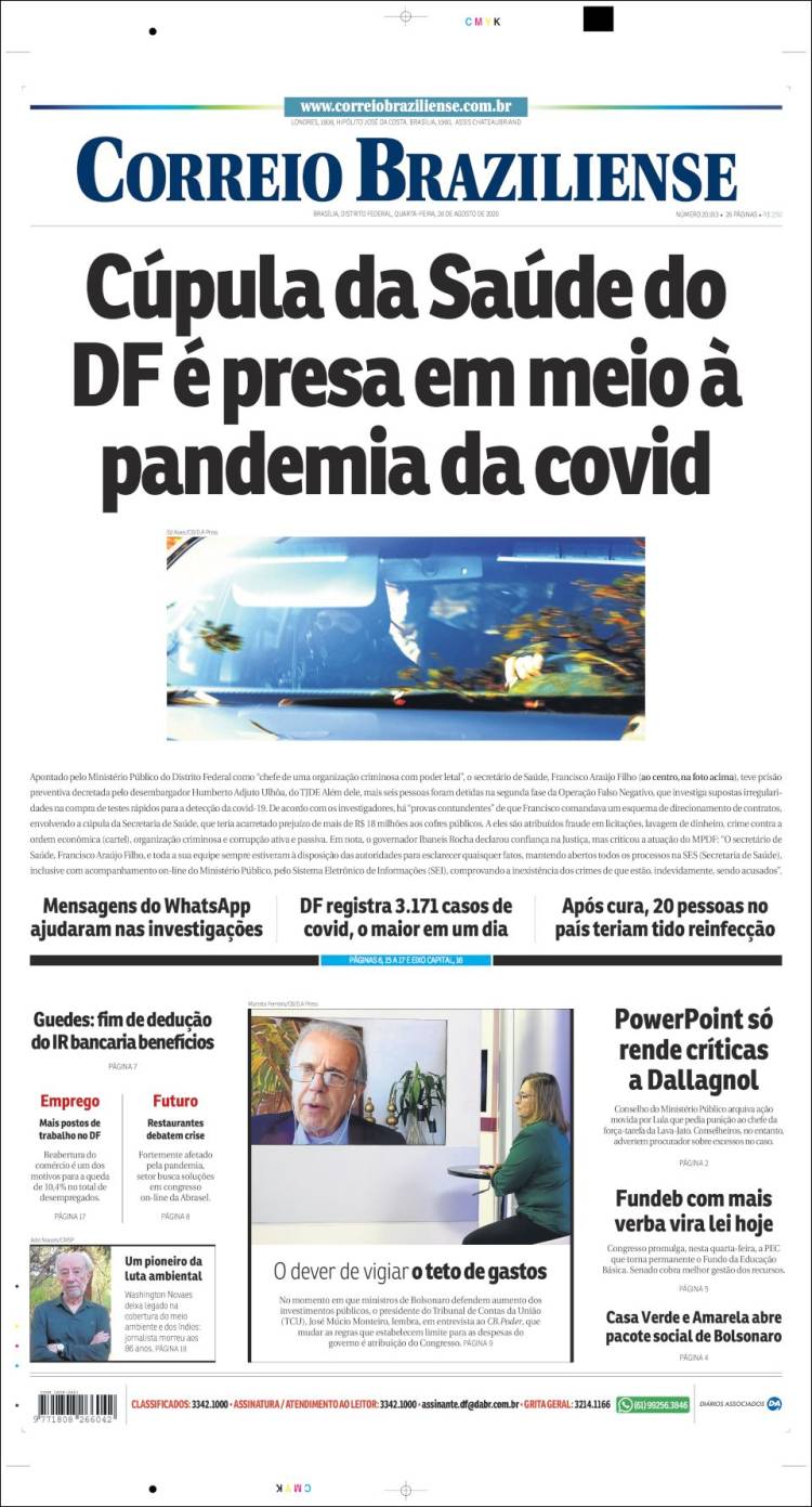 Portada de Correio Braziliense (Brasil)