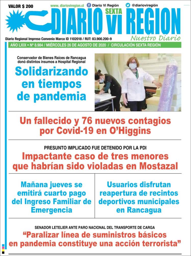 Portada de Diario VI Región (Chile)