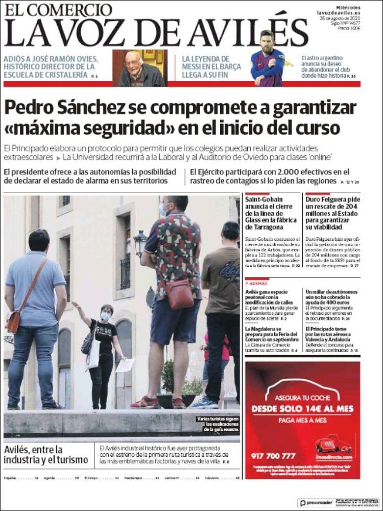 Portada de El Comercio - Avilés (Espa&ntilde;a)