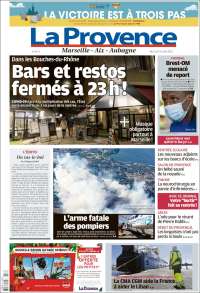 Portada de La Provence (Francia)