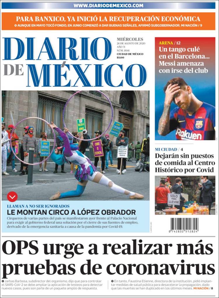 Portada de Diario de México (Mexico)