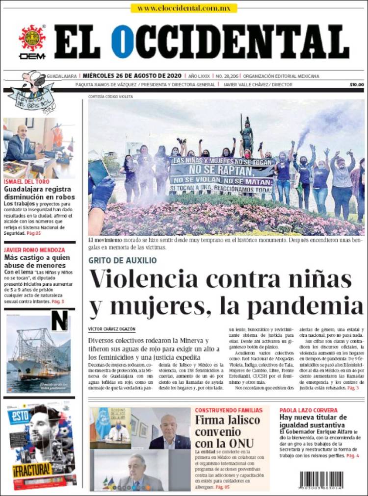 Portada de El Occidental (México)