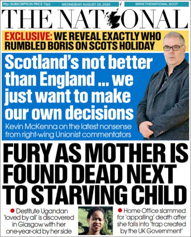 Portada de The National (Reino Unido)