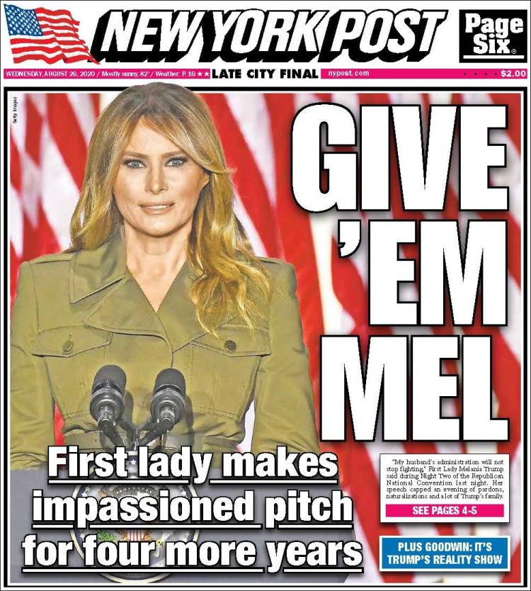 Portada de New York Post (USA)