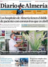 Portada de Diario de Almería (España)