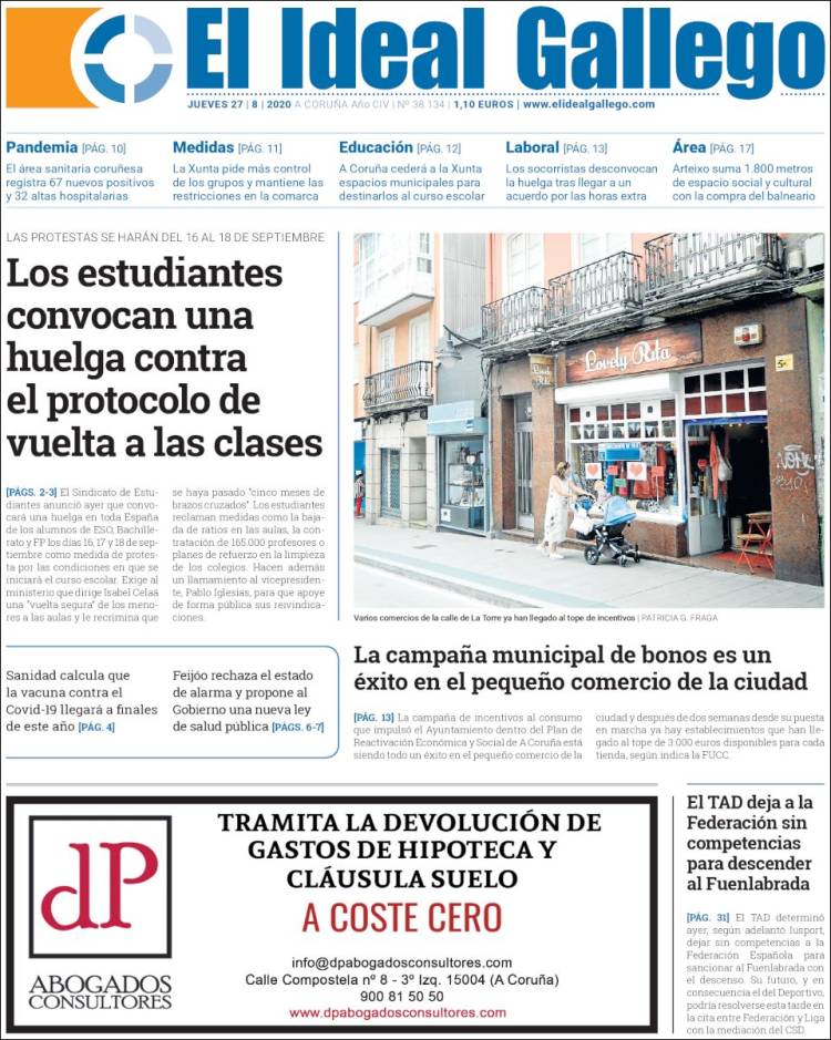 Portada de El Ideal Gallego (España)