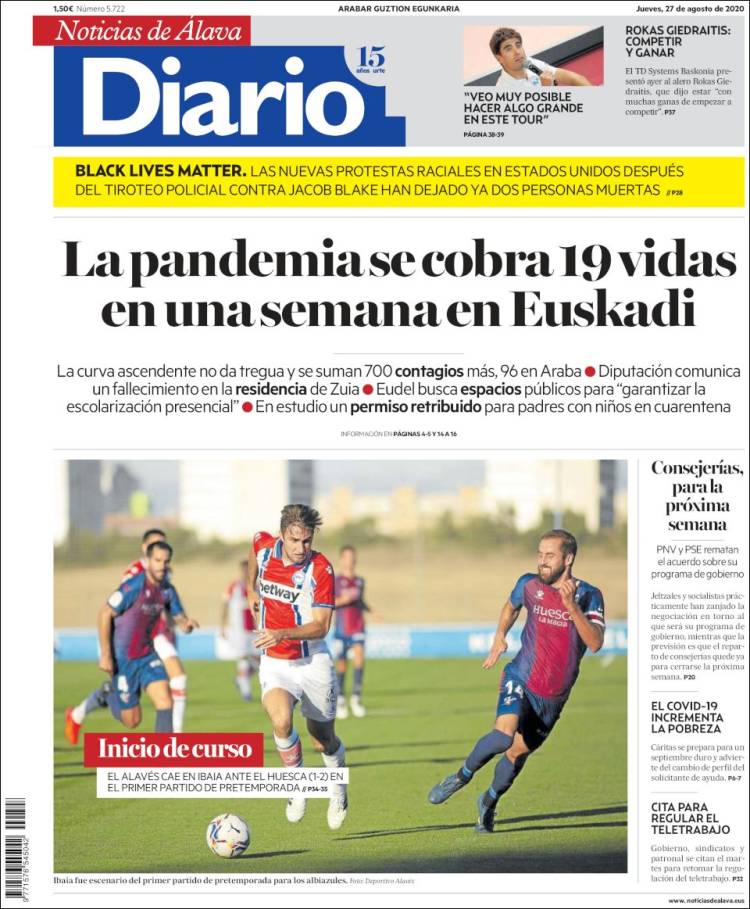 Portada de Noticias de Álava (España)