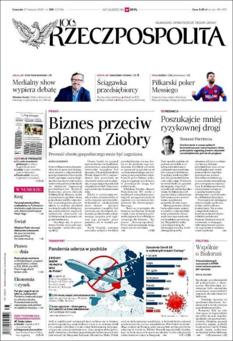 Portada de Rzeczpospolita (Polonia)
