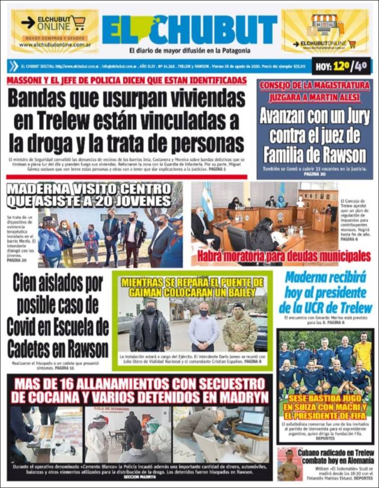 Portada de El Chubut (Argentina)