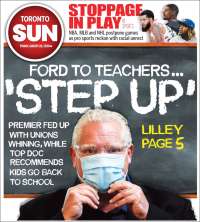 Portada de The Toronto Sun (Canadá)