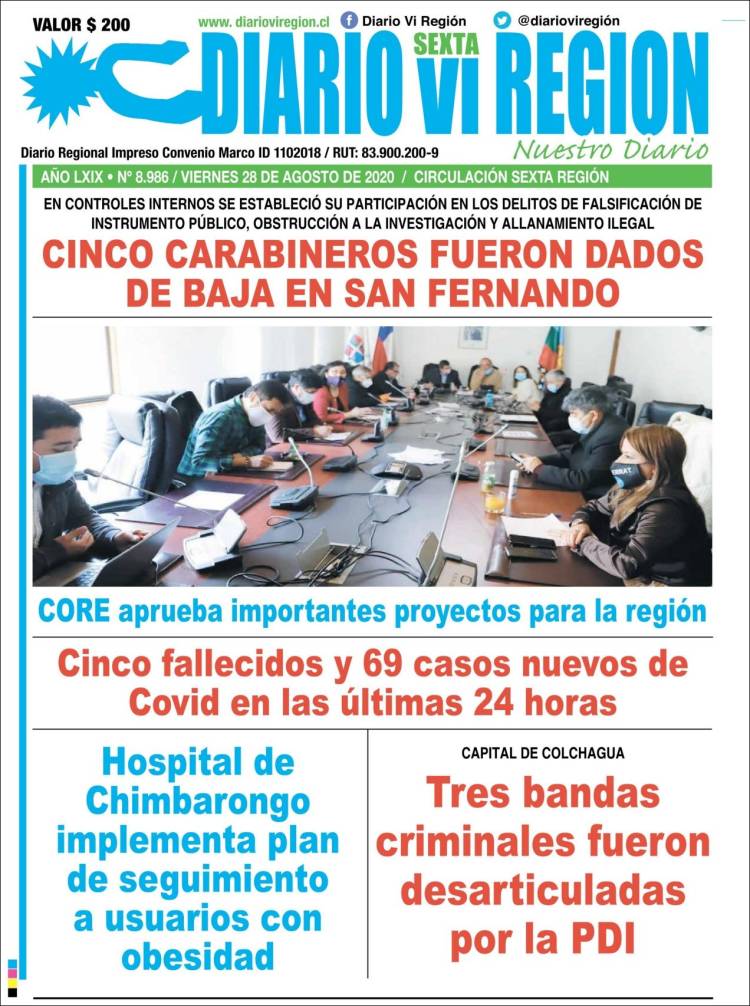 Portada de Diario VI Región (Chile)