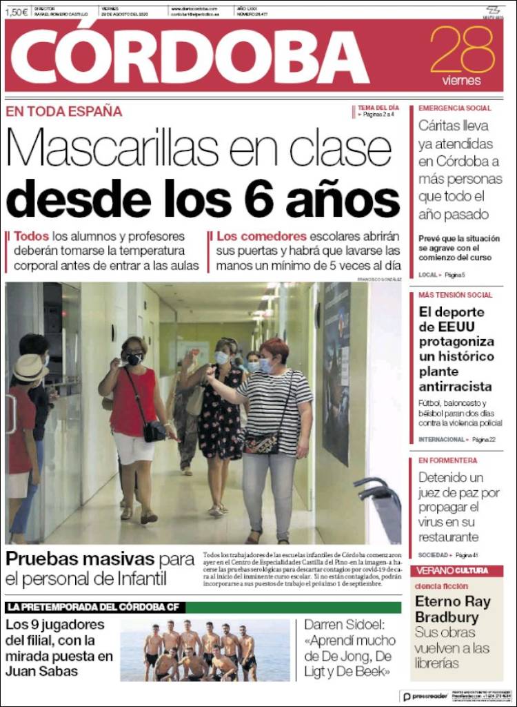 Portada de Diario de Córdoba (Espa&ntilde;a)