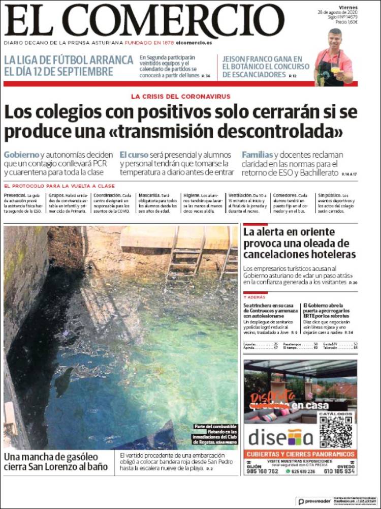 Portada de El Comercio - Gijón (Espa&ntilde;a)