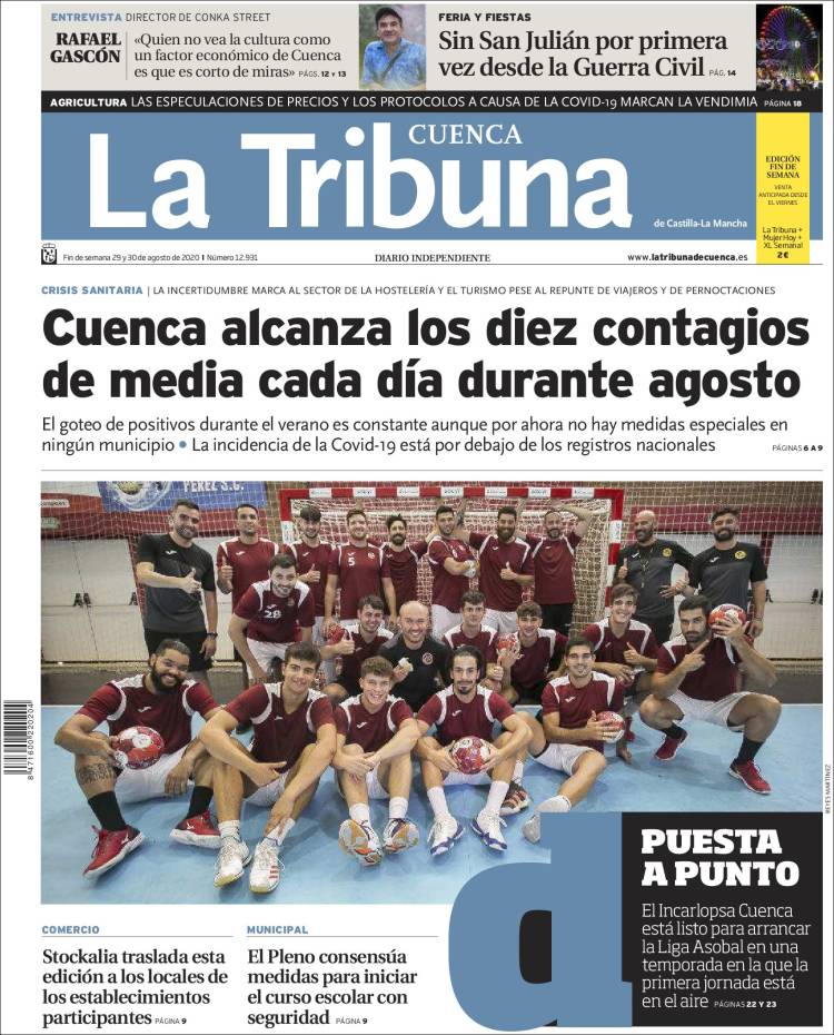 Portada de La Tribuna de Cuenca (Espa&ntilde;a)