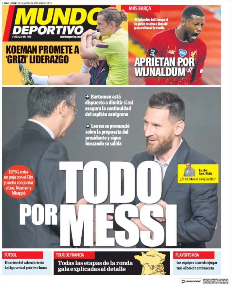 Portada de El Mundo Deportivo (Espa&ntilde;a)