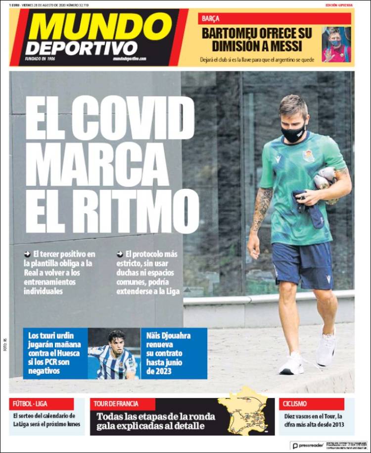 Portada de Mundo Deportivo Gipuzkoa (Espa&ntilde;a)