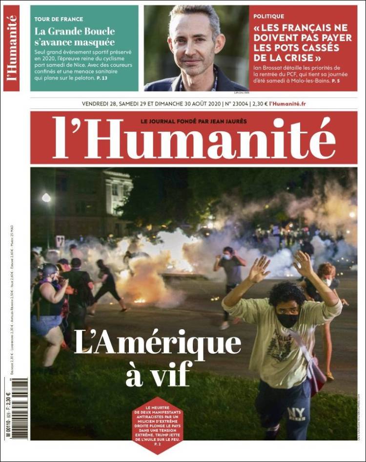 Portada de l'Humanite (Francia)