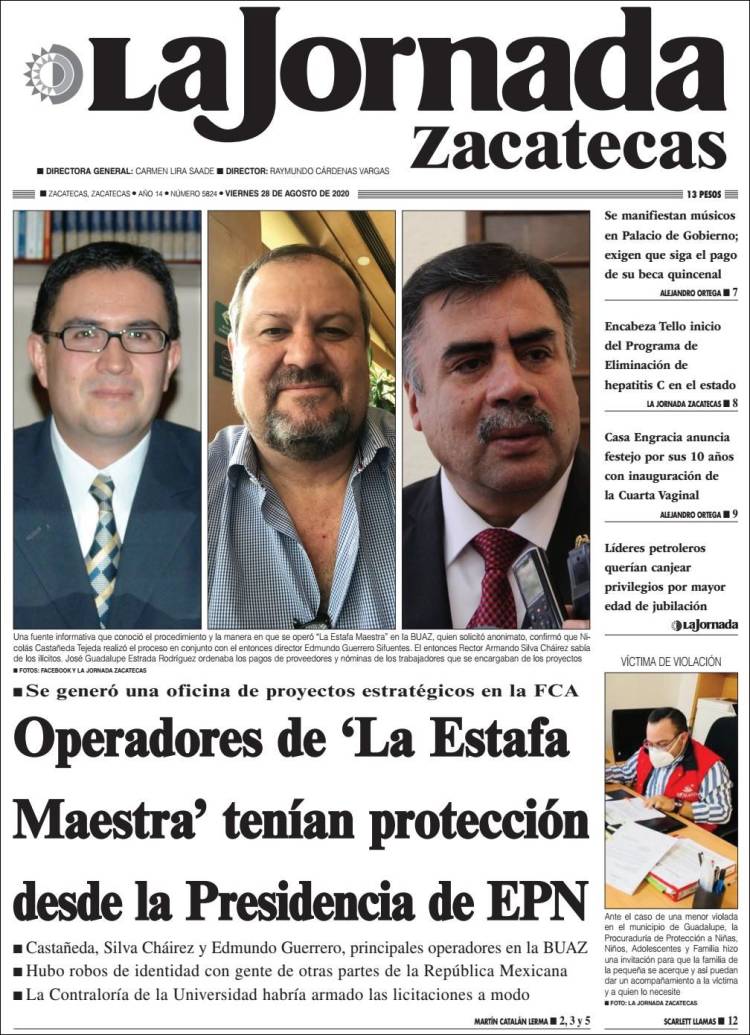 Portada de Jornada de Zacatecas (M&eacute;xico)