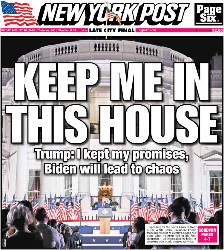 Portada de New York Post (USA)