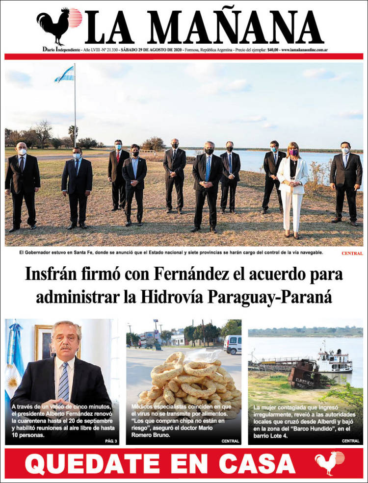 Portada de Diario La Mañana (Argentina)