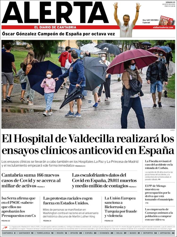 Portada de Alerta - El Diario de Cantabria (Espa&ntilde;a)