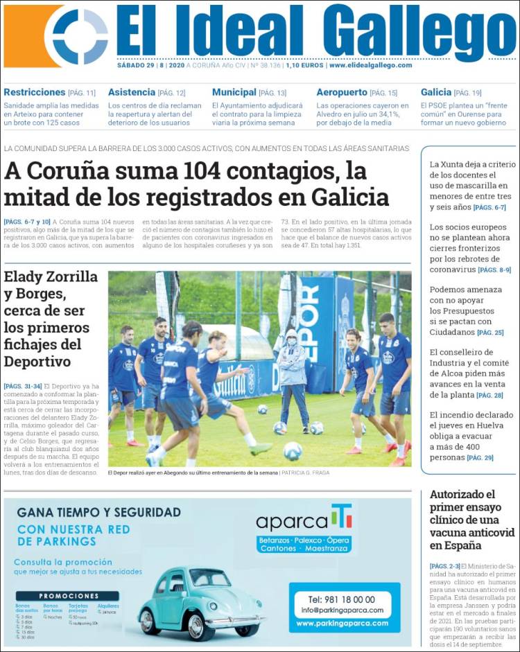 Portada de El Ideal Gallego (Espa&ntilde;a)