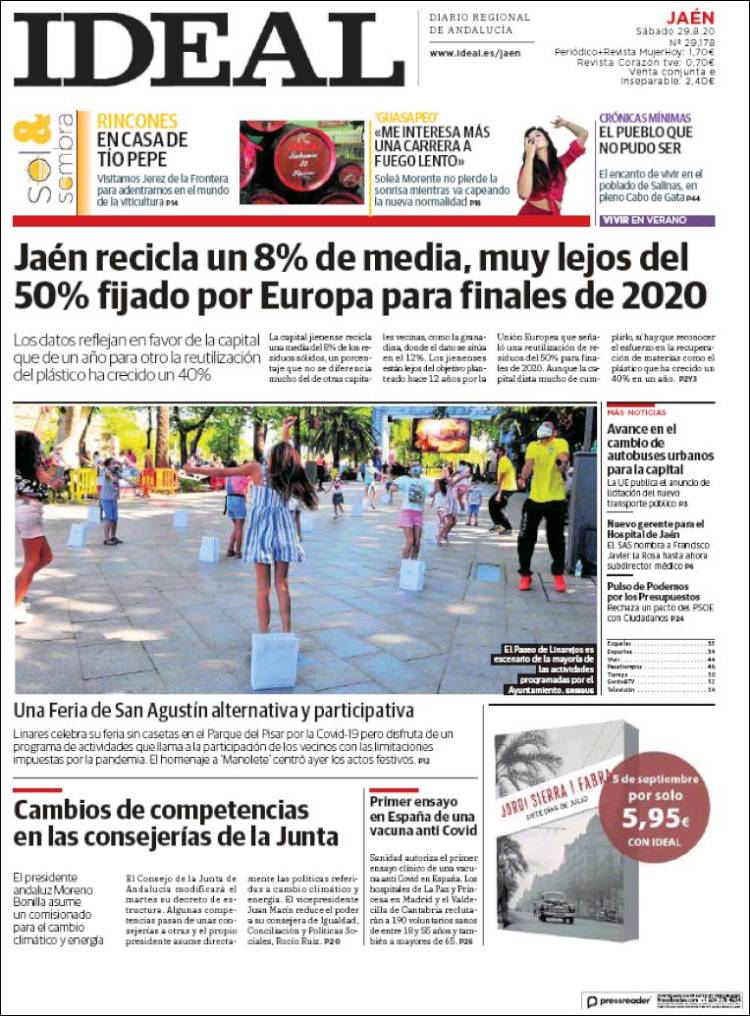 Portada de El Ideal de Jaén (Espa&ntilde;a)