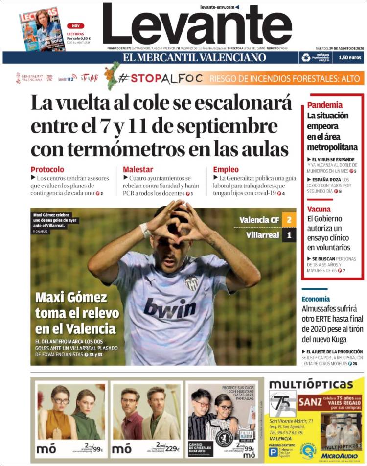 Portada de Levante (Espa&ntilde;a)