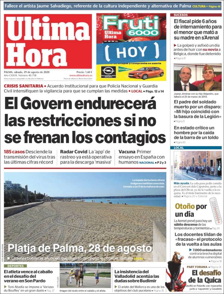 Portada de Última Hora (Espa&ntilde;a)